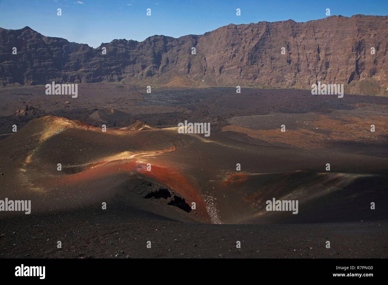 Cape Verde, Fogo, Pico de Fogo, Caldeira of the volcano Pico de Fogo ...