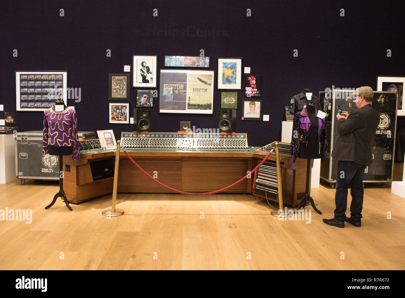London UK. 11th December 2018. A unique Helios Centric Console used By Rock Music Legends, Led Zeppelin, Bob Marley, David Bowie, Eric Clapton, George Harrison, Rolling Stones, Paul Weller, Jimi Hendrix and other celebrity users. Credit: amer ghazzal/Alamy Live News Stock Photo