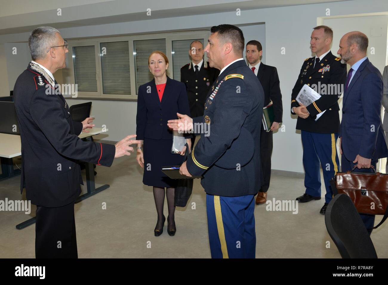 Ms. Kelly Degnan, Charge’ d’Affaires ad interim U.S. Embassy & Consulates Italy, during visit at Center of Excellence for Stability Police Units (CoESPU) Vicenza, Italy, Mar. 30, 2017. Stock Photo