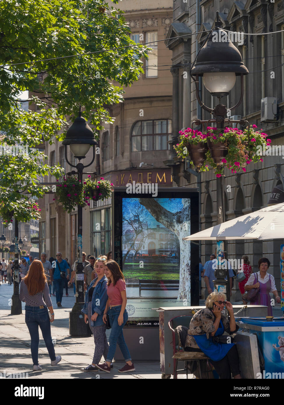 pedestrian area Knez Mihailova, Belgrade, Serbia, Europe Stock Photo