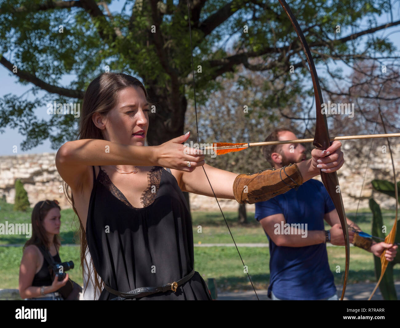 Archery in the fortress, Belgrade, Serbia, Europe Stock Photo Alamy
