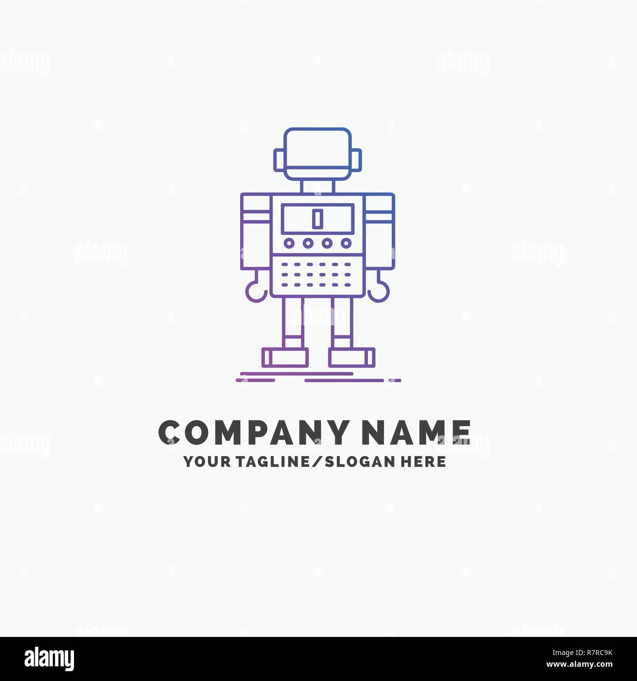 autonomous, machine, robot, robotic, technology Purple Business Logo  Template. Place for Tagline Stock Vector Image & Art - Alamy
