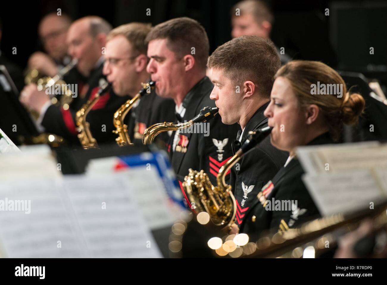 Dubuque iowa march 31 2017 the united states navy band performs at