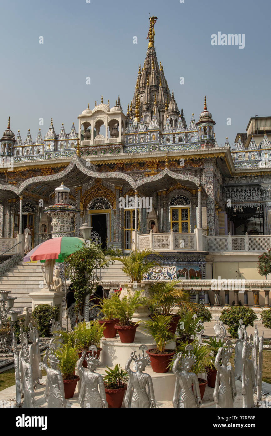 Parshwanath Jain Temple, Kolkata, West Bengal, India Stock Photo