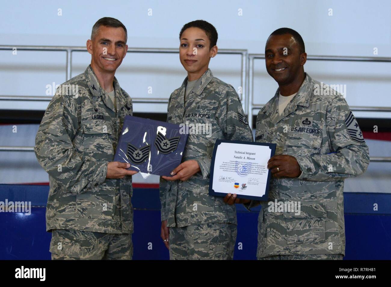 U.S. Air Force Tech. Sgt. Natalie Mason, Senior Master Sgt. David B