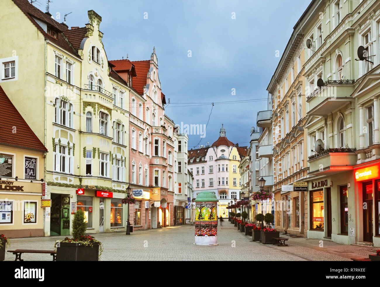 Stefan Zeromski street in Zielona Gora. Poland Stock Photo - Alamy