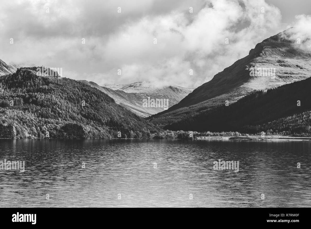 Black lake natural landscape Black and White Stock Photos & Images - Alamy