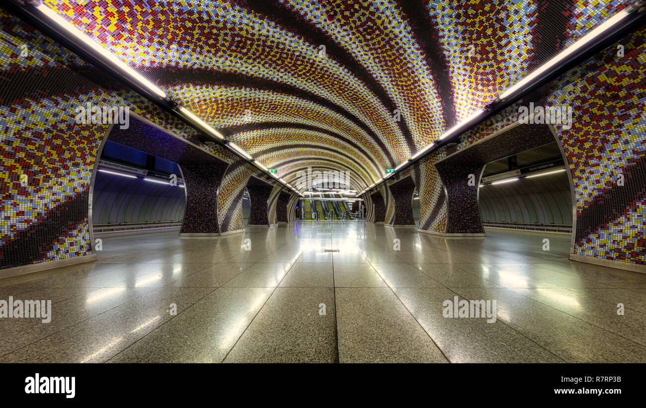 Metro Station,Budapest Stock Photo