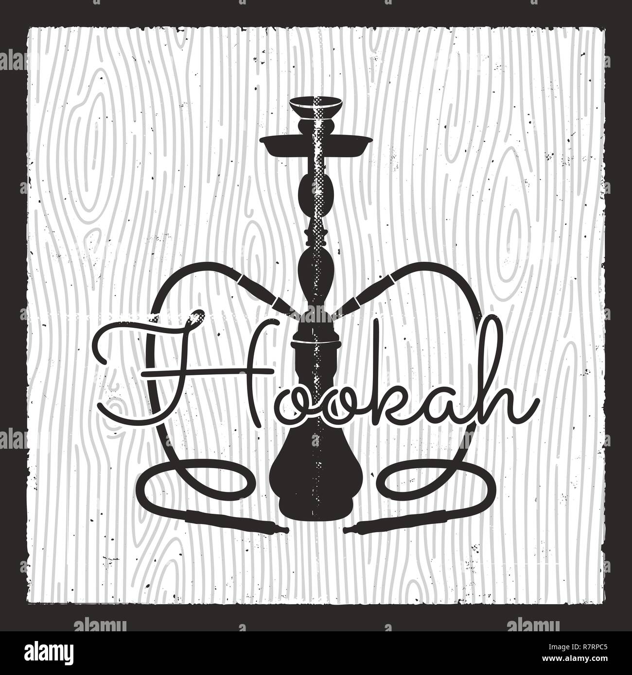 Hookah Relax Label Badge Vintage Shisha Logo Lounge Cafe Emblem Arabian Bar Or House Shop Stock Vector Illustration Isolated Monochrome Design Stock Vector Image Art Alamy