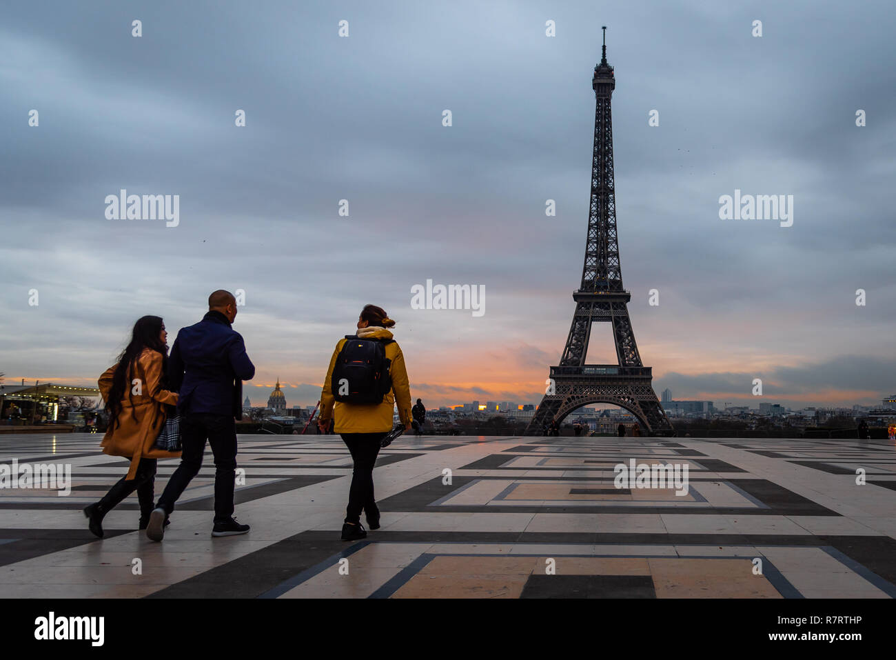 The Eiffel Tower at dawn Stock Photo - Alamy