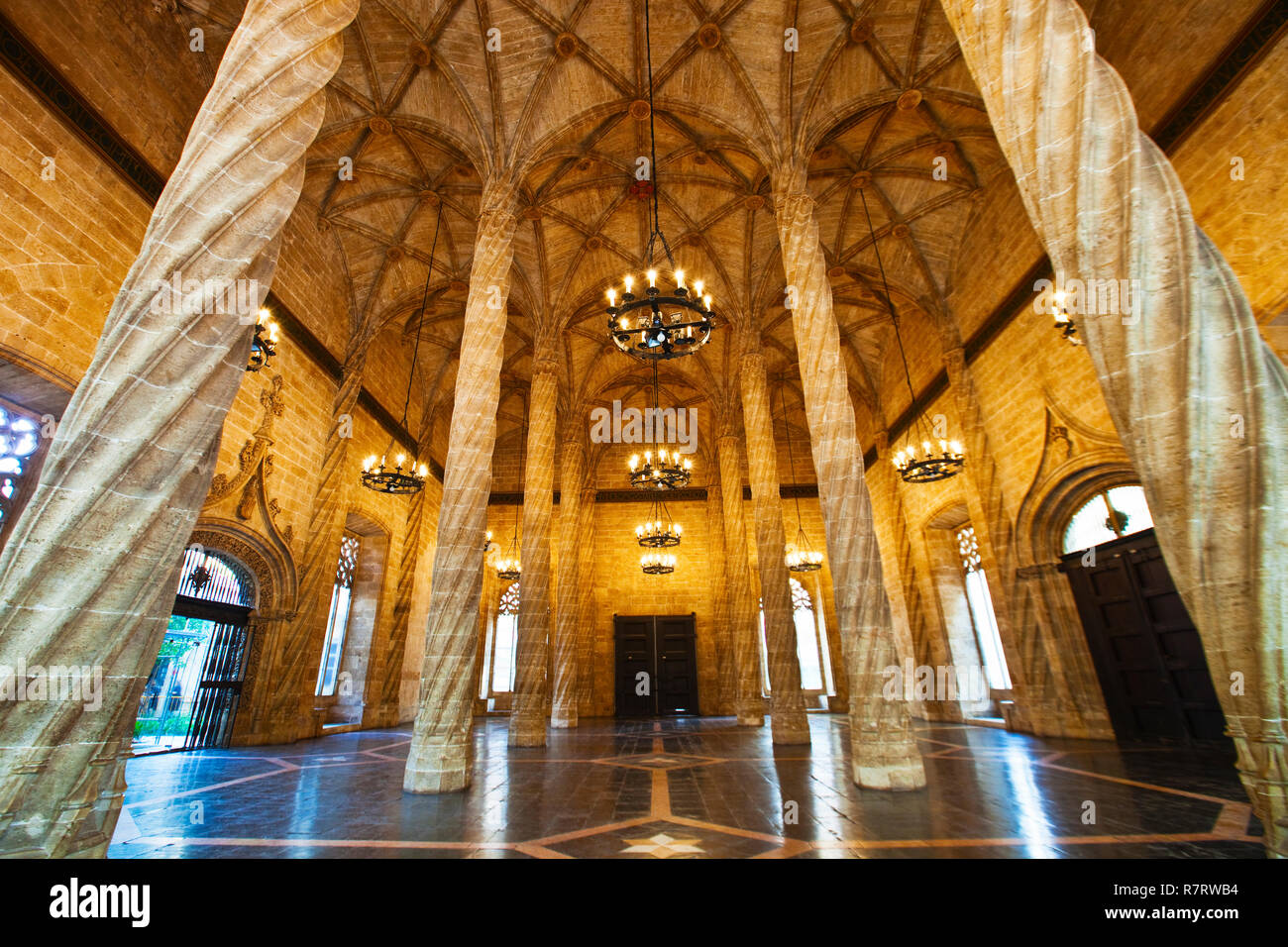 Silk market. World Heritage Site by UNESCO. 16th century. Valencia. Comunidad Valenciana. Spain. Stock Photo