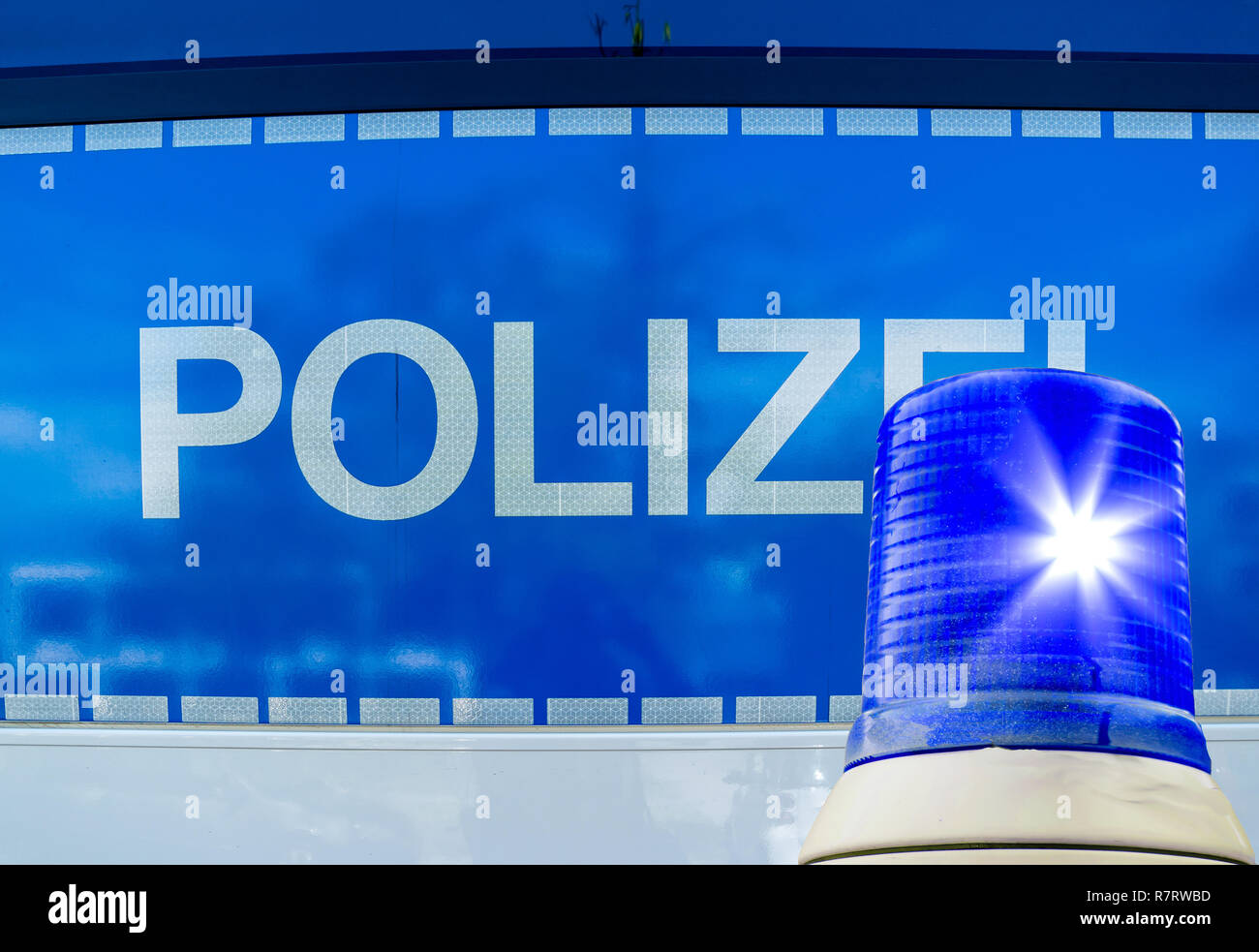 Police blue light Stock Photo Alamy