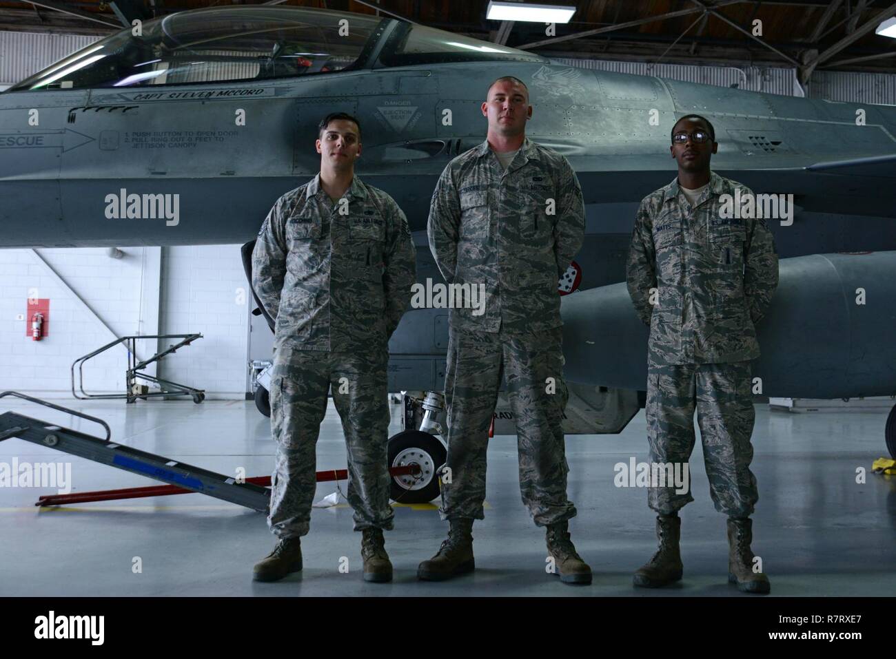 (From left) U.S. Air Force Staff Sgt. Anthony Cicchino, 20th Aircraft ...