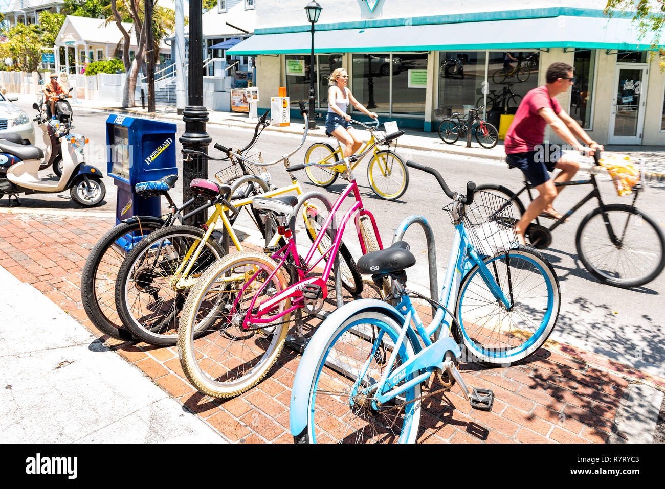 Duval street key west bike hires stock photography and images Alamy