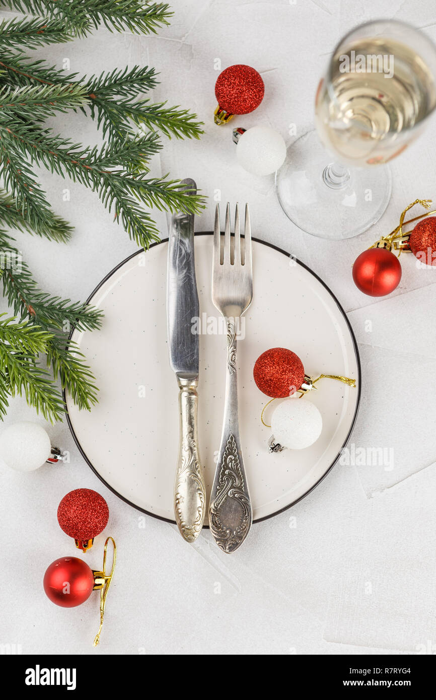 red and white christmas dishes