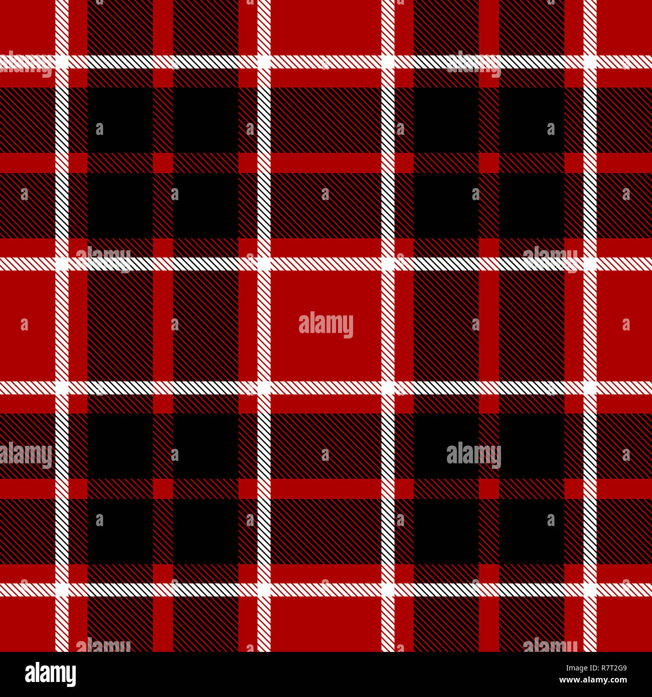 Seamless plaid tartan check pattern black white and red Design for  wallpaper fabric textile wrapping Simple background Stock Photo  Alamy