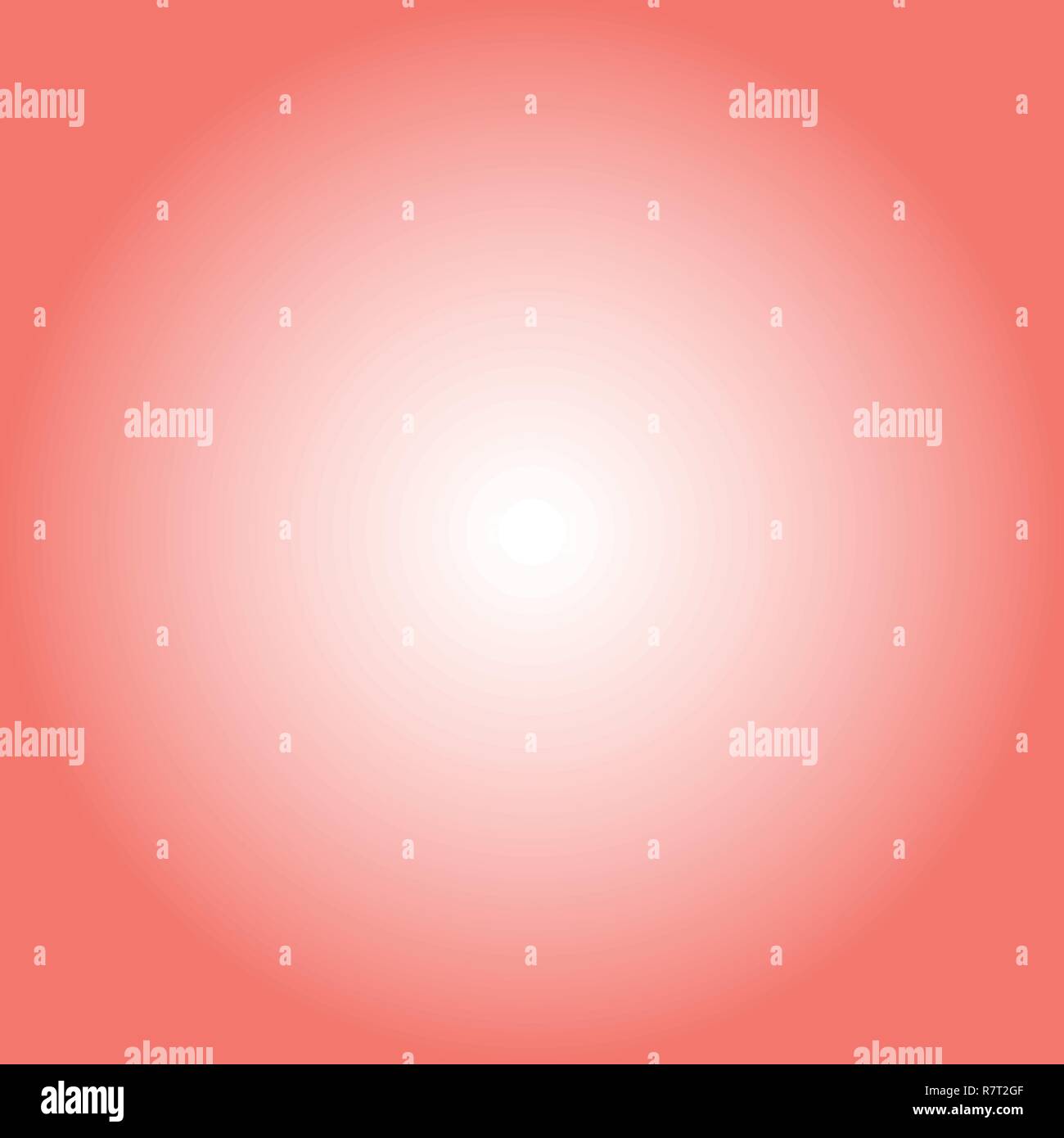 Simple vector design with circle gradient from Living Coral to White color. Stock Vector