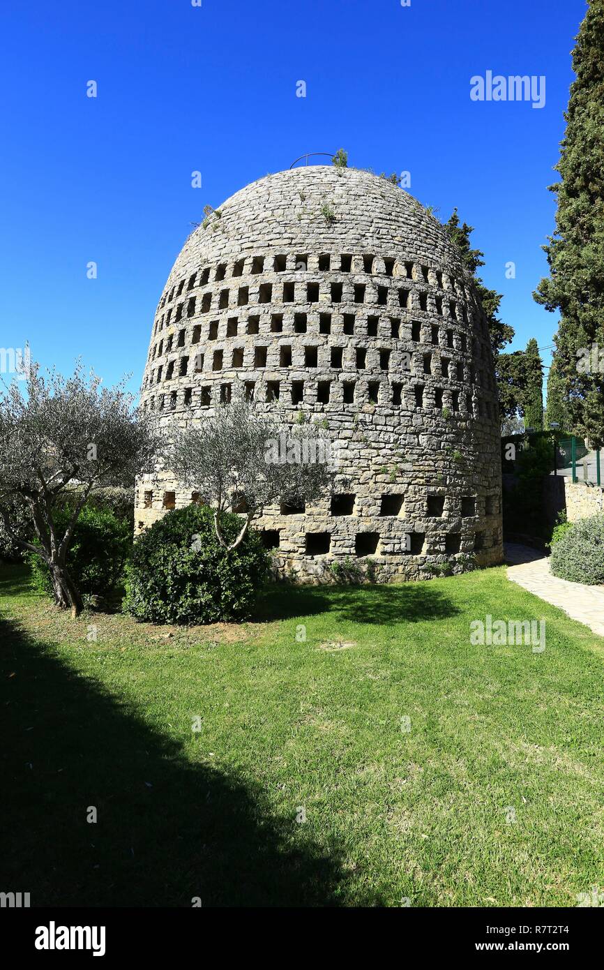 France, Var, Dracenie, Trans en Provence, aerial well of the engineer Achile Knappen (1930) Stock Photo