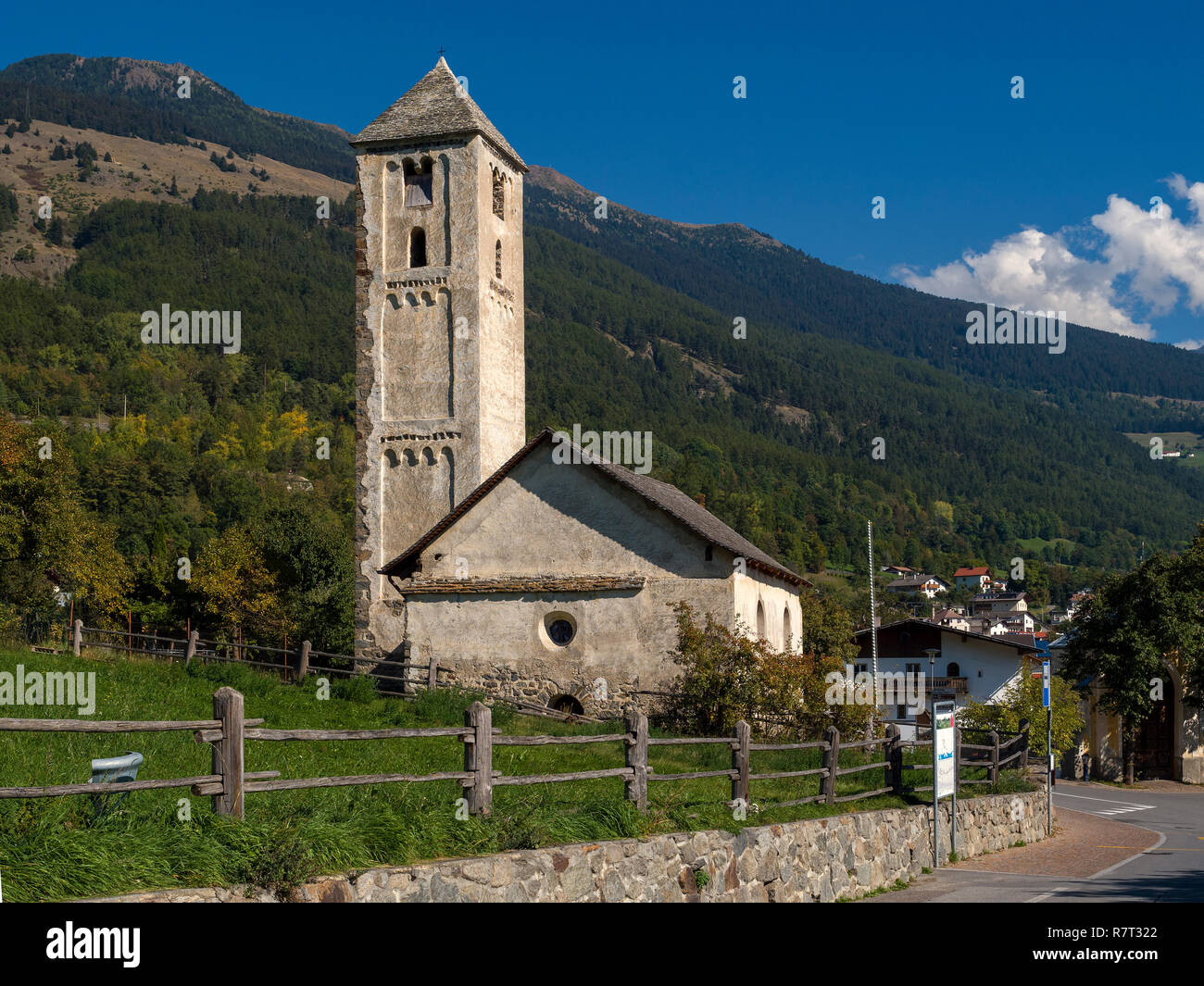 St. Nicolo in Mals, Vinschgau, Region South Tyrol-Bolzano, Italy, Europe Stock Photo