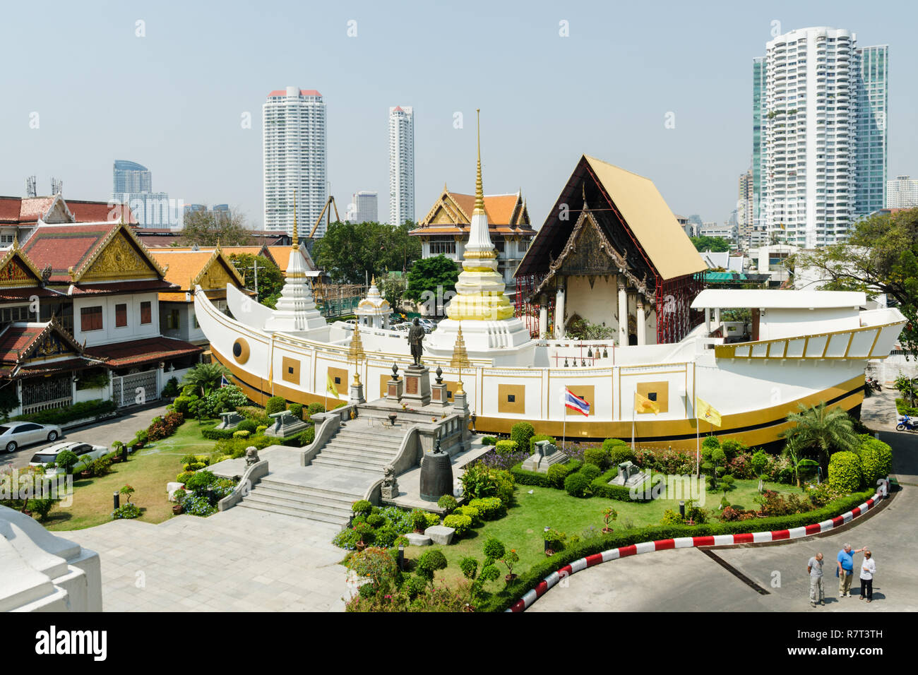 Wat Yannawa or Boat Temple, Bangkok, Thailand Stock Photo