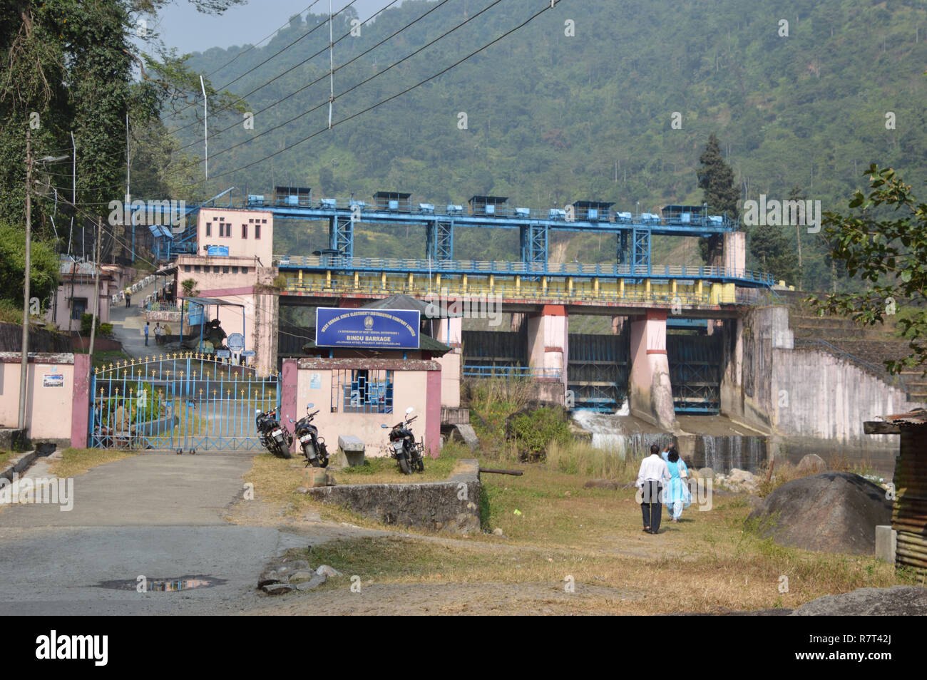 Bindu Barrage across river Jaldhaka at IndiaBhutan border in