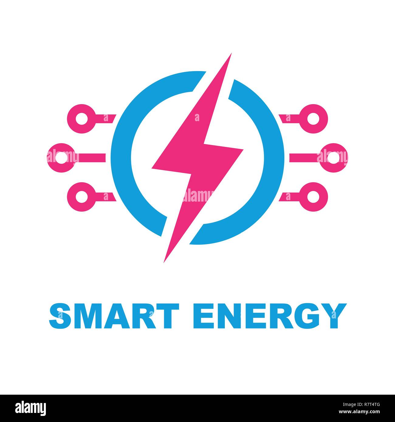 Smart Energy Concept. Vector logo template illustration. Electricity