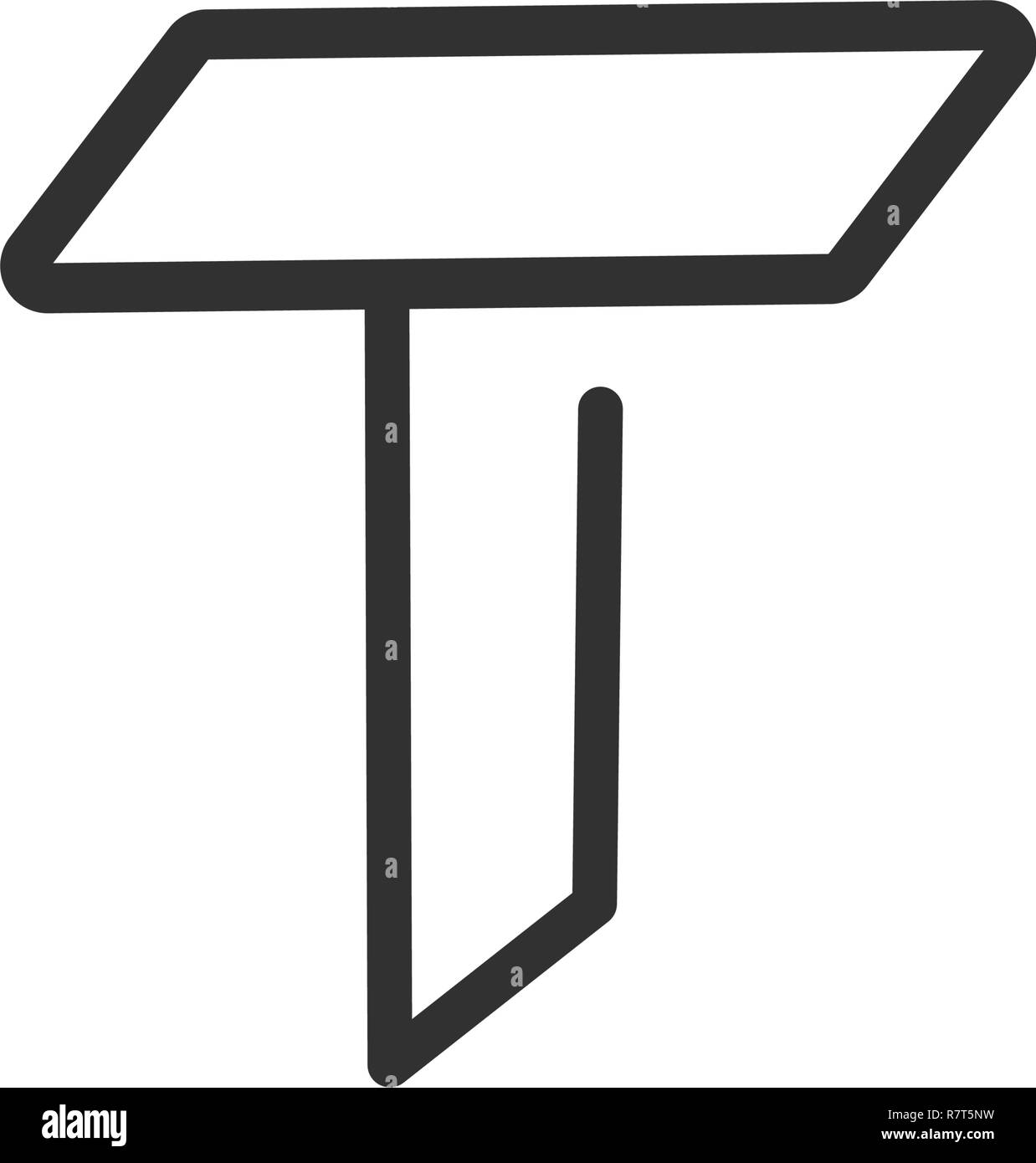 Elegant initial letter T logo line unique modern design, vector illustration isolated on modern background. Stock Vector