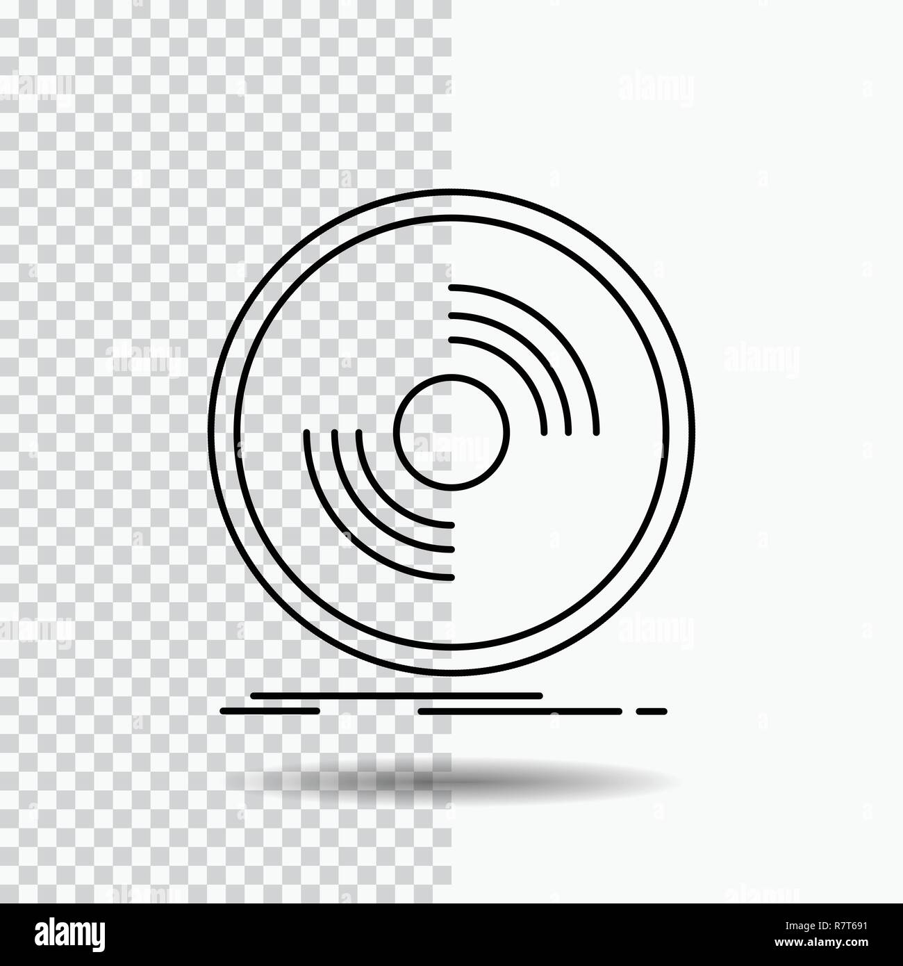 Disc, dj, phonograph, record, vinyl Line Icon on Transparent Background.  Black Icon Vector Illustration Stock Vector Image & Art - Alamy