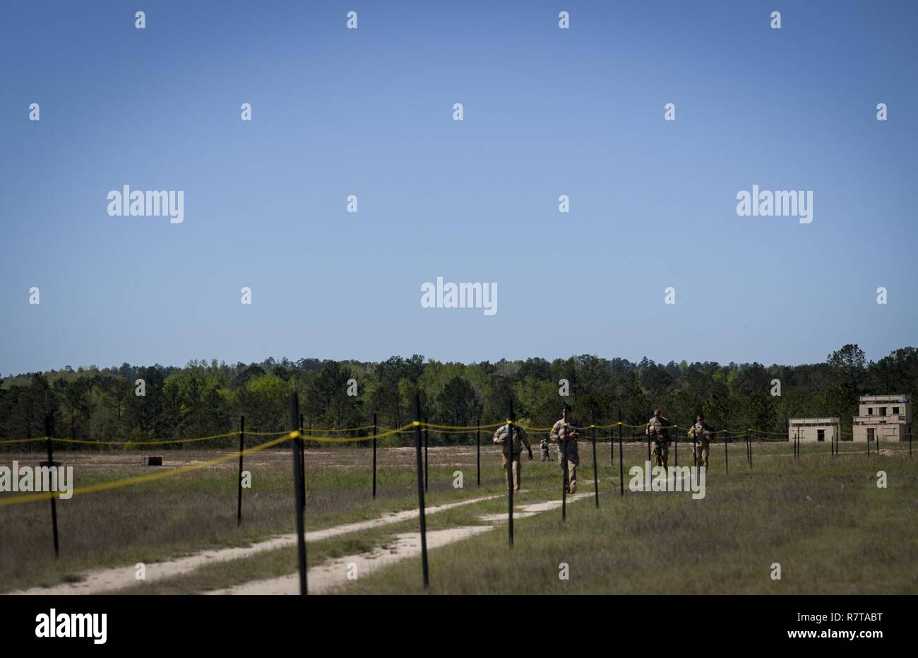U.S. Army Rangers move to the next event during the Best Ranger Competition 2017 in Fort Benning