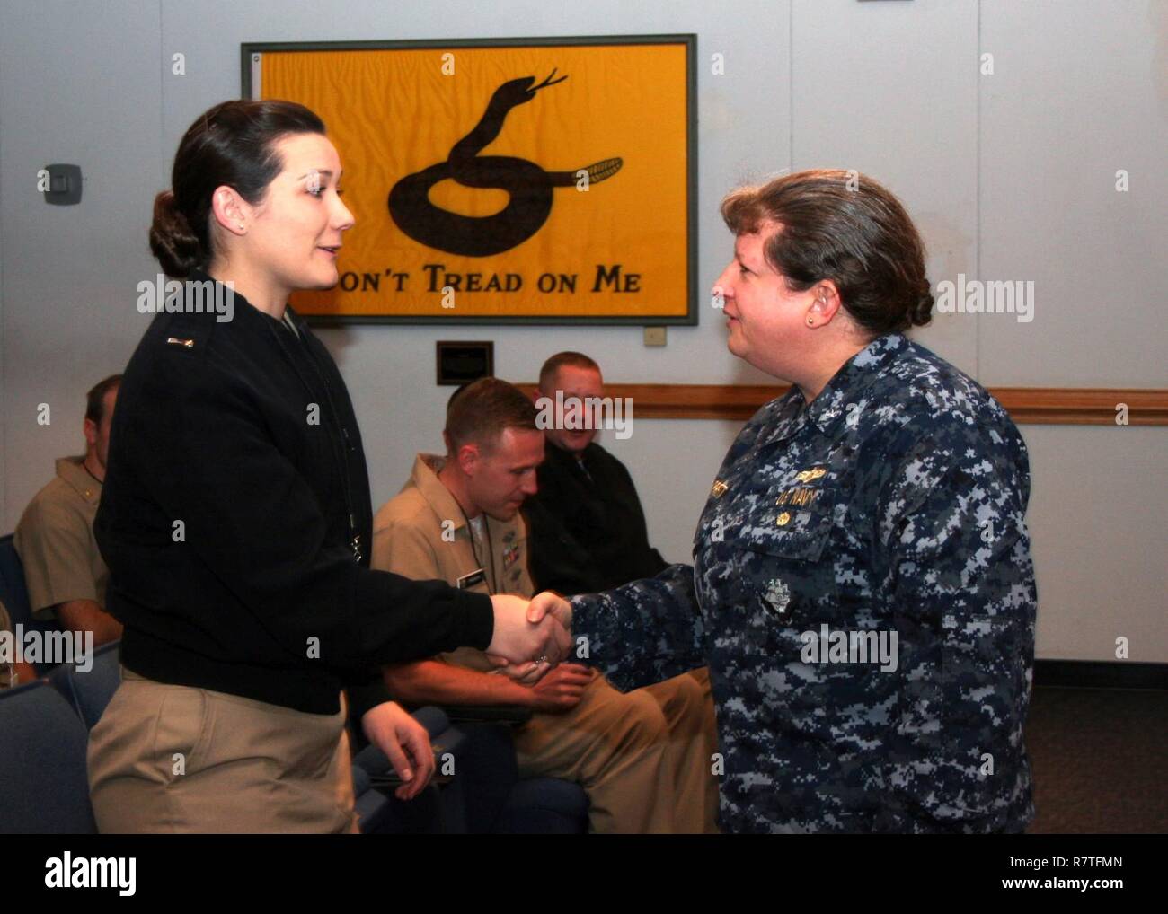 VIRGINIA BEACH, Va. (April 7, 2017) Rear Adm. Danelle Barrett (right