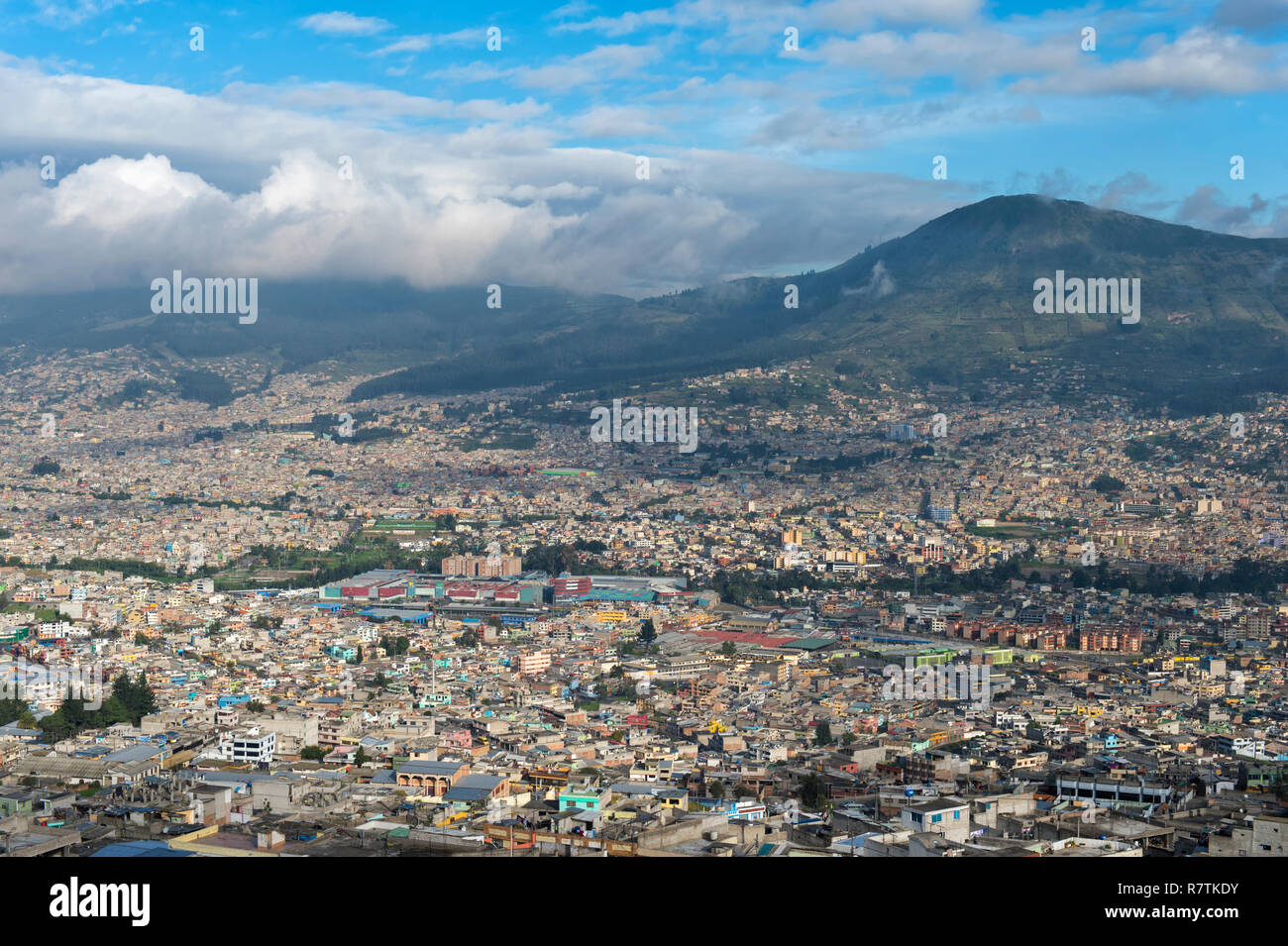 Overlooking Quito, Quito, Pichincha Province, Ecuador Stock Photo