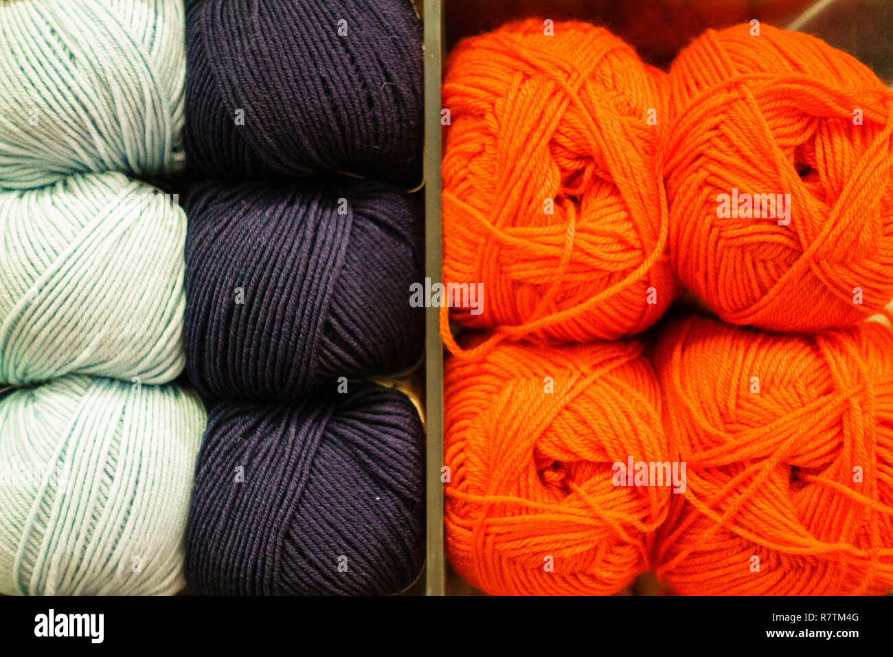 Balls of yarns for knitting Stock Photo