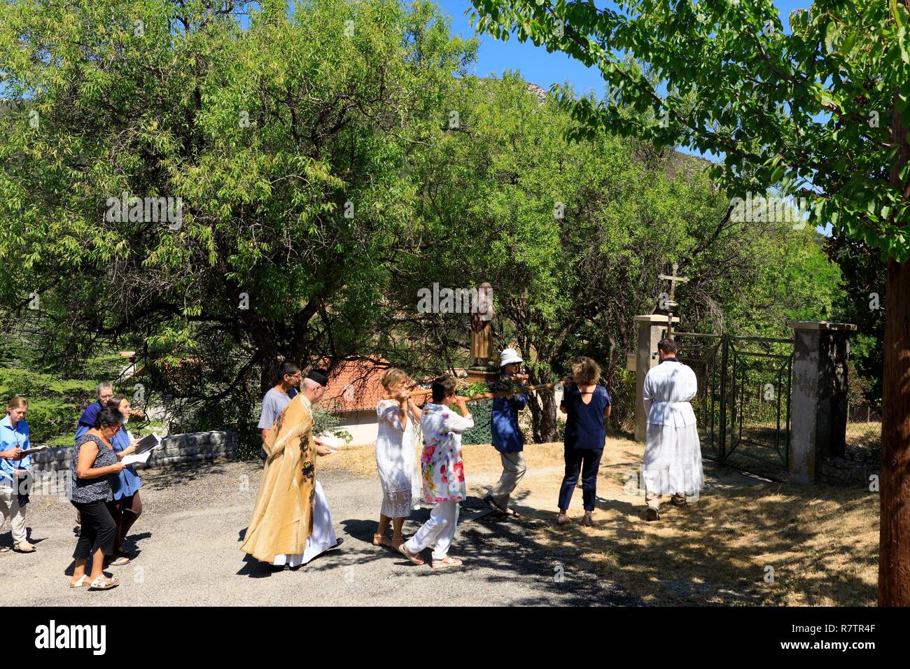 France, Var, Dracenie, La Bastide, patronal feast of Sainte Madeleine Stock Photo
