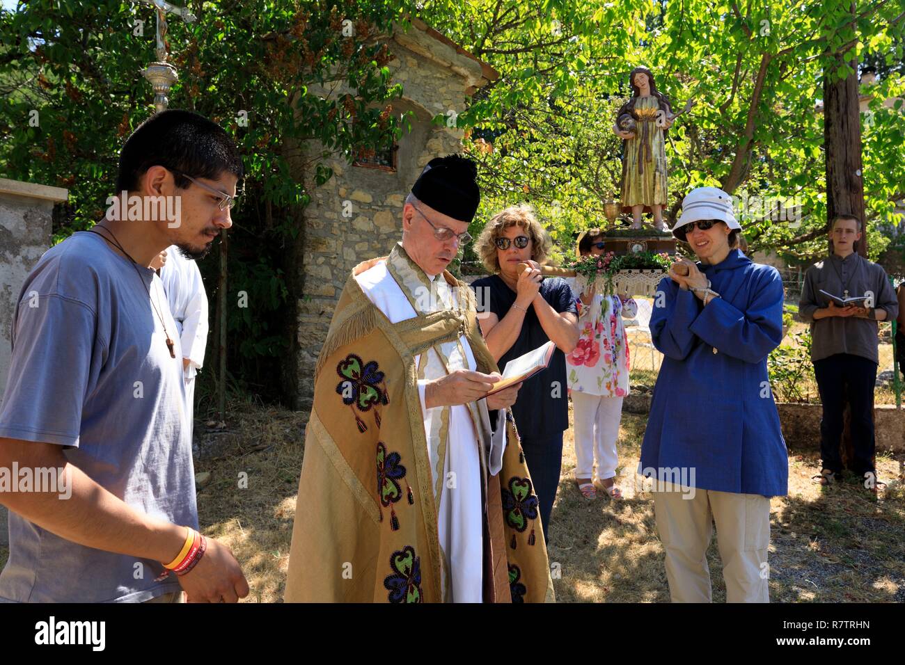 France, Var, Dracenie, La Bastide, patronal feast of Sainte Madeleine Stock Photo
