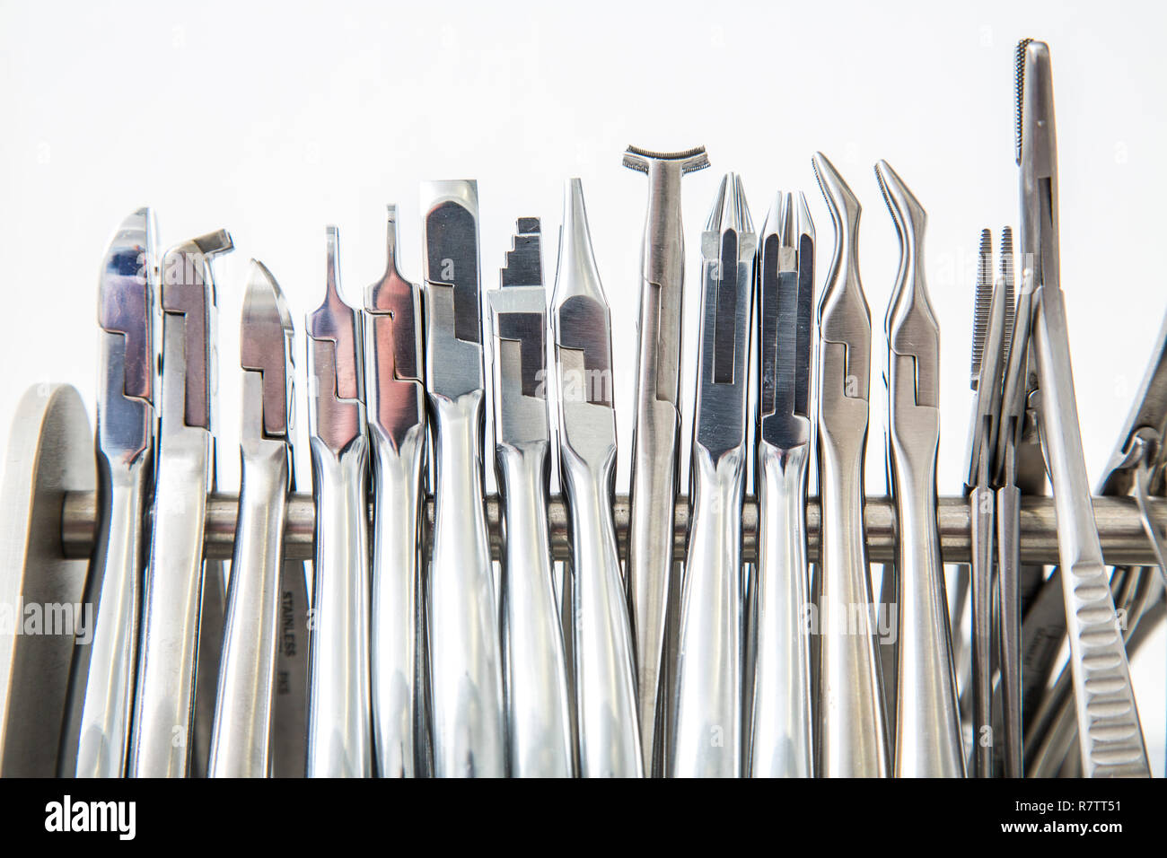 Dental instruments, pliers Stock Photo Alamy