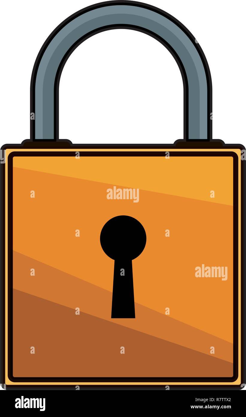 padlock safety icon Stock Vector