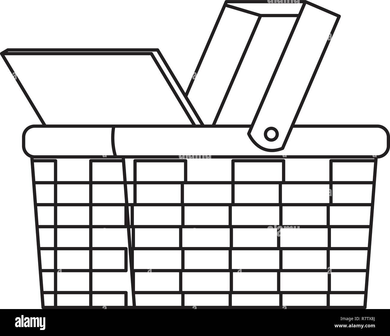 wicker basket icon Stock Vector Image & Art - Alamy