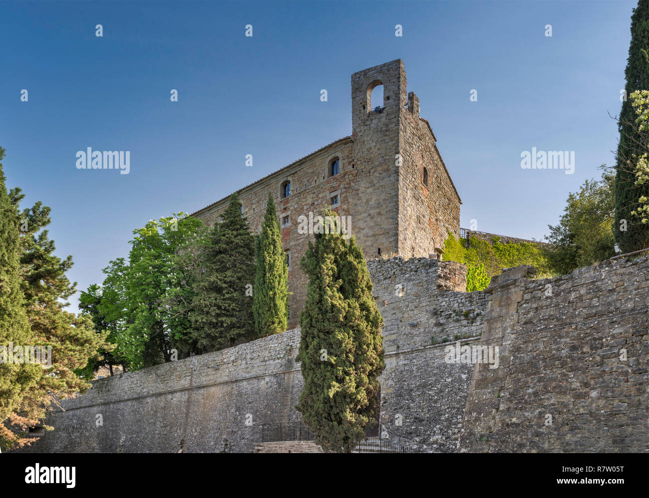 Fortezza del Girifalco, 16th century Medici fortress in Cortona, Tuscany, Italy Stock Photo