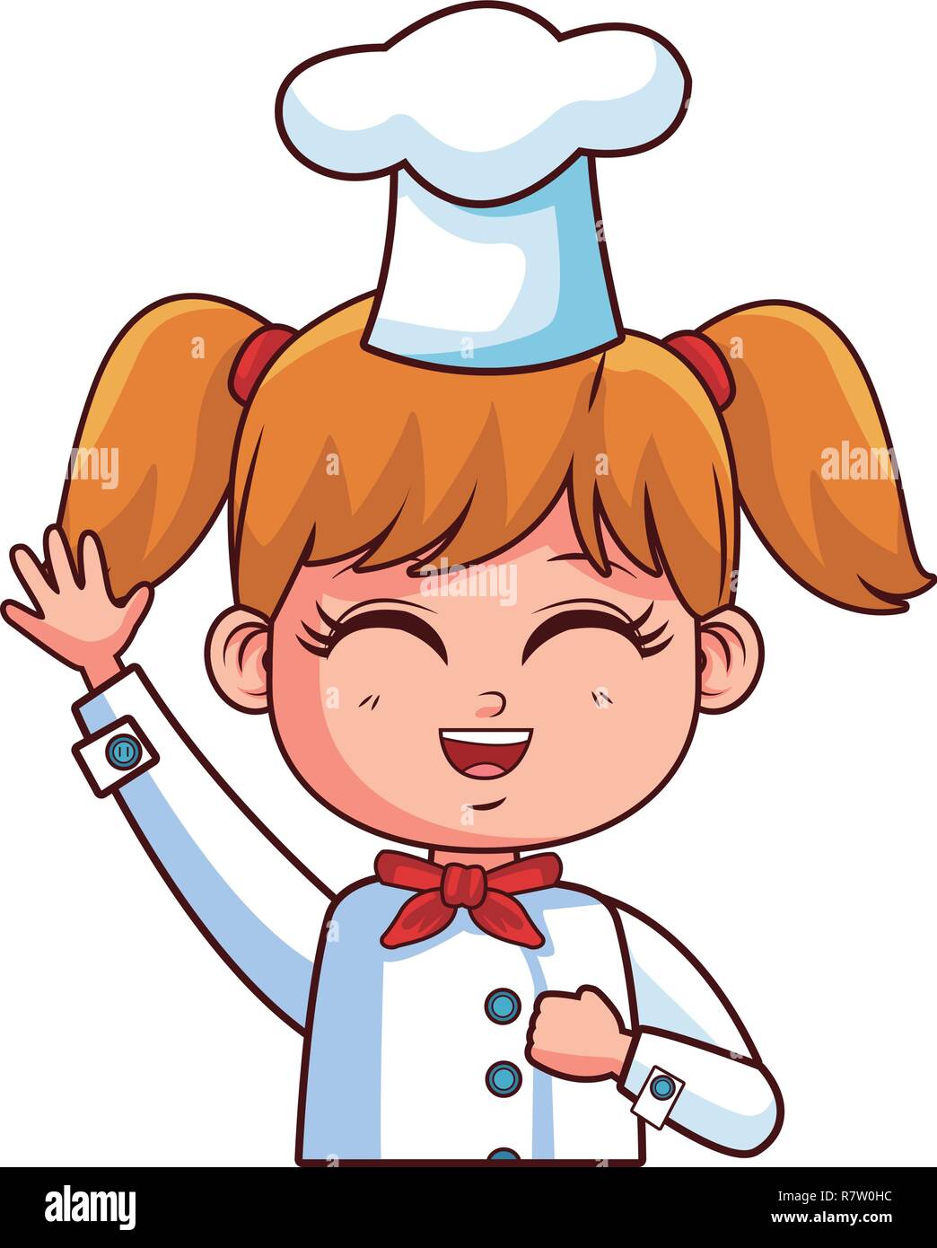 cute chef girl cartoon Stock Vector Image & Art Alamy