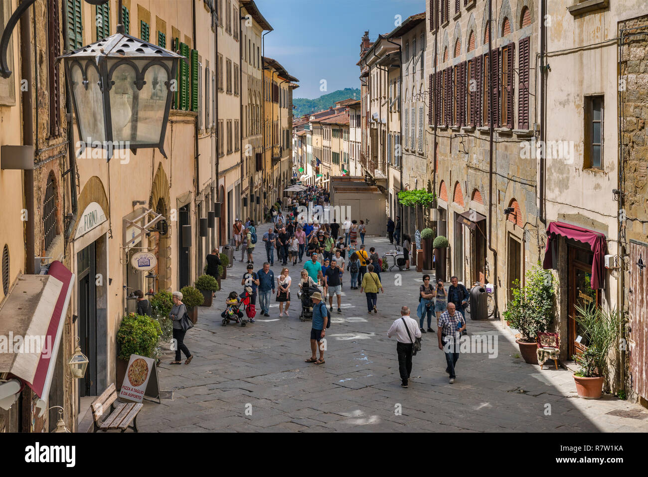 Corso Italia in Arezzo, Tuscany, Italy Stock Photo
