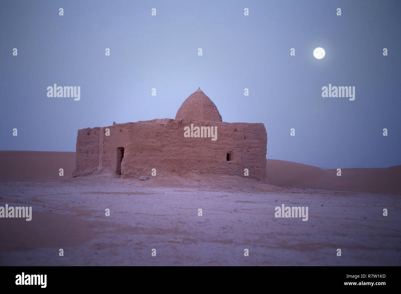 A temple in desert. Stock Photo
