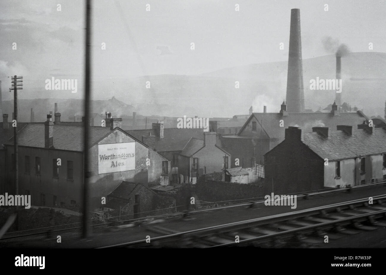1950, historical, a northern industrial landscape, back to back urban