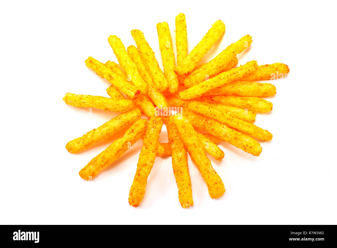 Chips isolated on white background Stock Photo