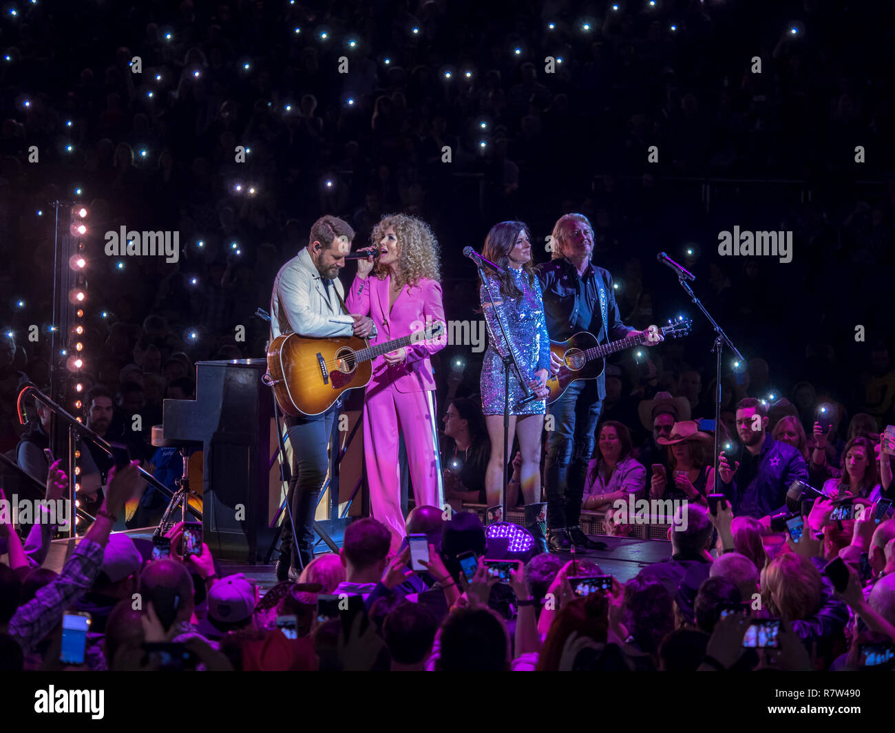 Live on Stage Little Big Town Band During Country 2 Country Music Festival O2 Arena London England Stock Photo