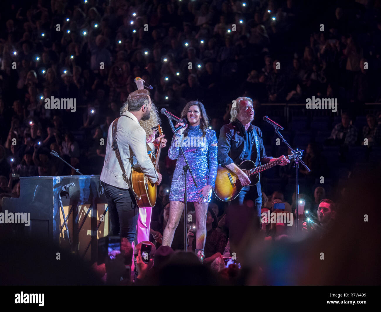 Live on Stage Little Big Town Band During Country 2 Country Music Festival O2 Arena London England Stock Photo