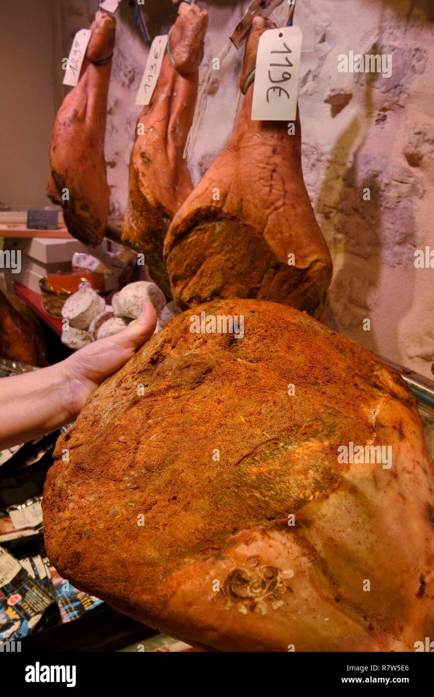 France, Pyrenees Atlantiques, Basque Country, Bayonne, Charcuterie