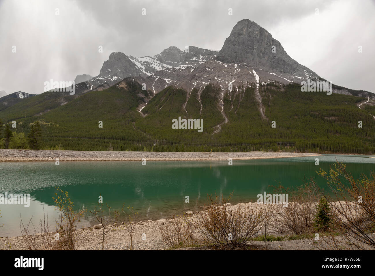 landscape-with-grassy-lake-whitemans-pond-and-ha-ling-peak-mountain-in