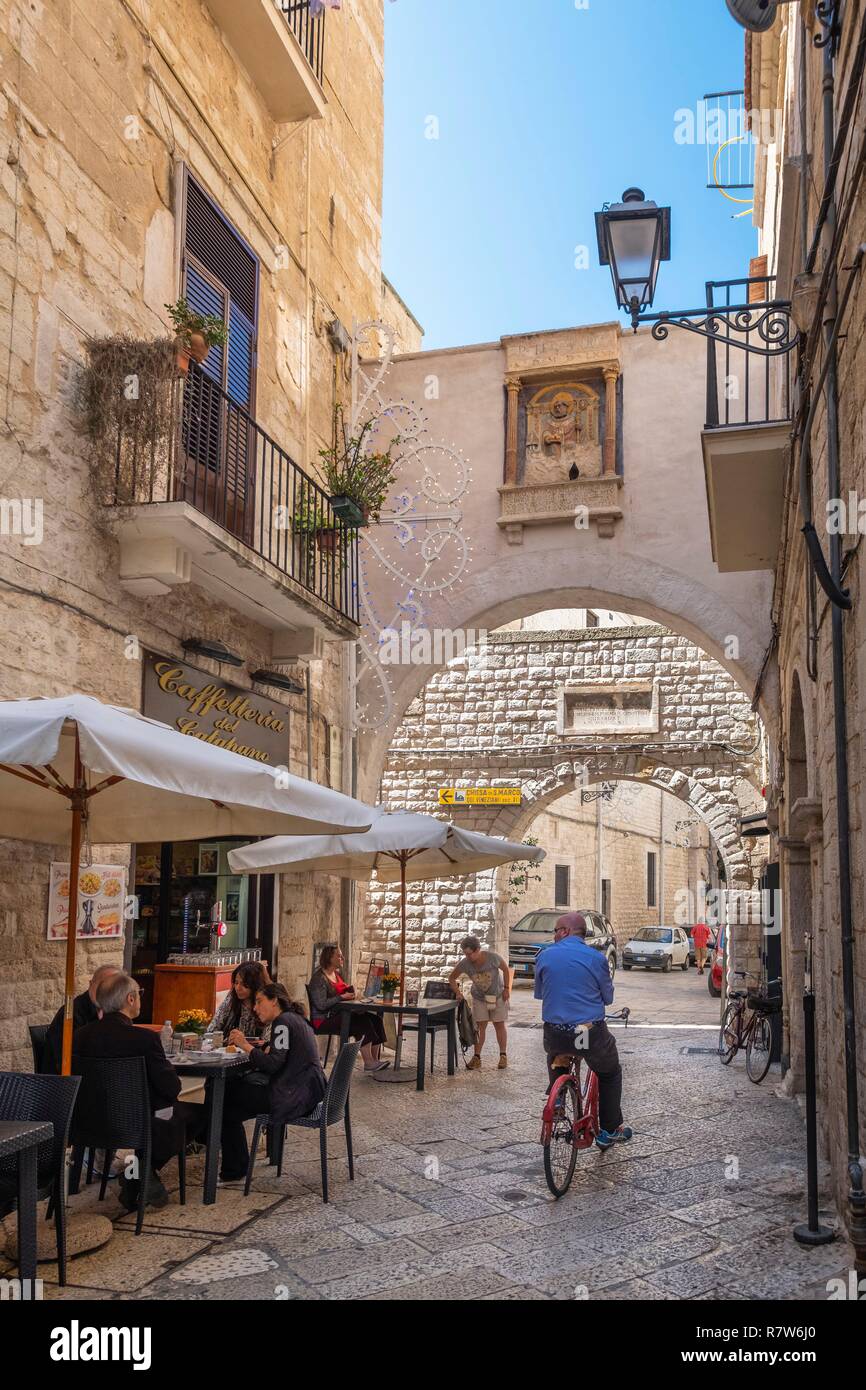 Italy, Apulia, Bari, Old Town or Bari Vecchia, alley of the historic centre Stock Photo