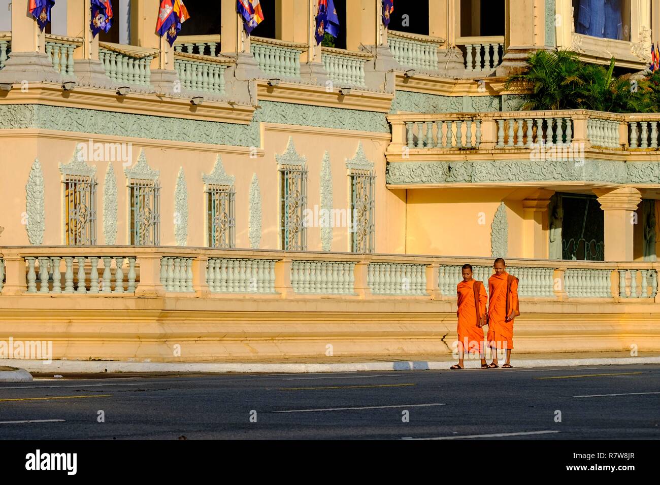 Cambodia, Phnom Penh, the Royal Palace, residence of the King of Cambodia, built in 1860 Stock Photo