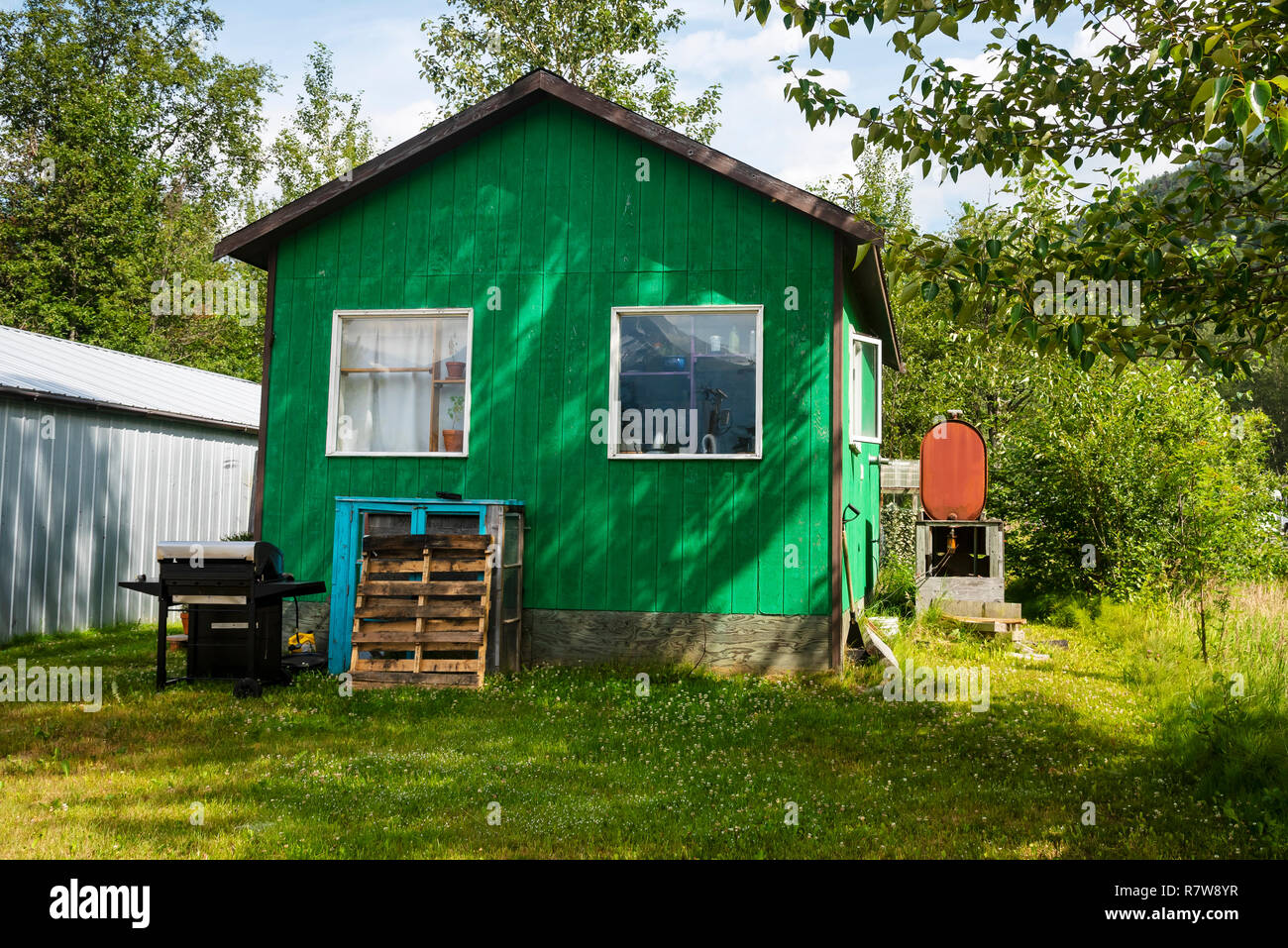 Colorful Wooden House Skagway Alaska Klondike Gold Rush